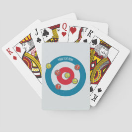 Jeu De Cartes curling Maison et pierres de curling vue du haut