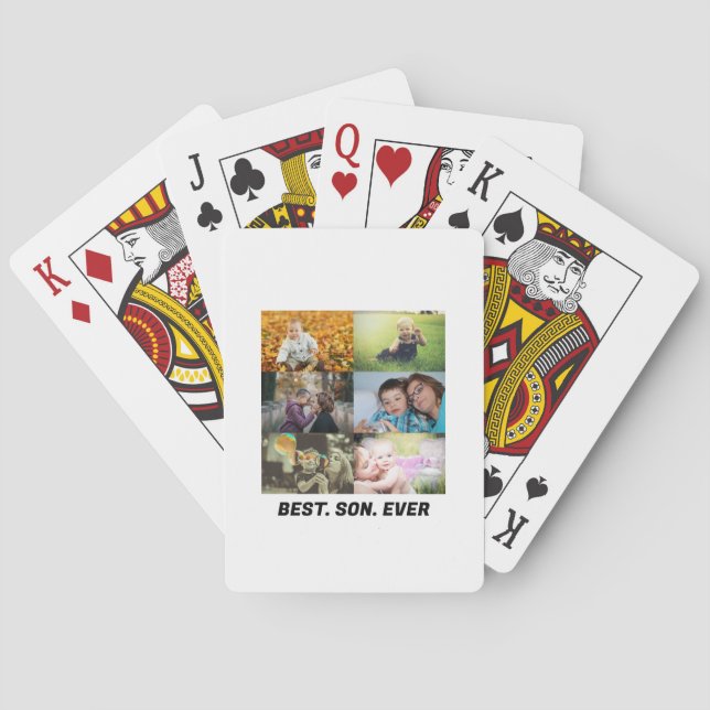 Jeu De Cartes Custom Best Son Ever 6 photo collage (dos)