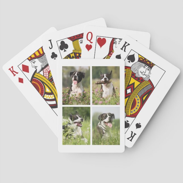 Jeu De Cartes Custom Dog Photo Collage (dos)
