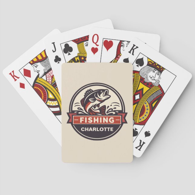 Jeu De Cartes Custom Name Fishing (dos)