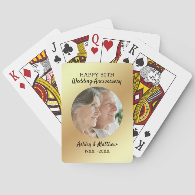 Jeu De Cartes Custom Photo Anniversary (dos)