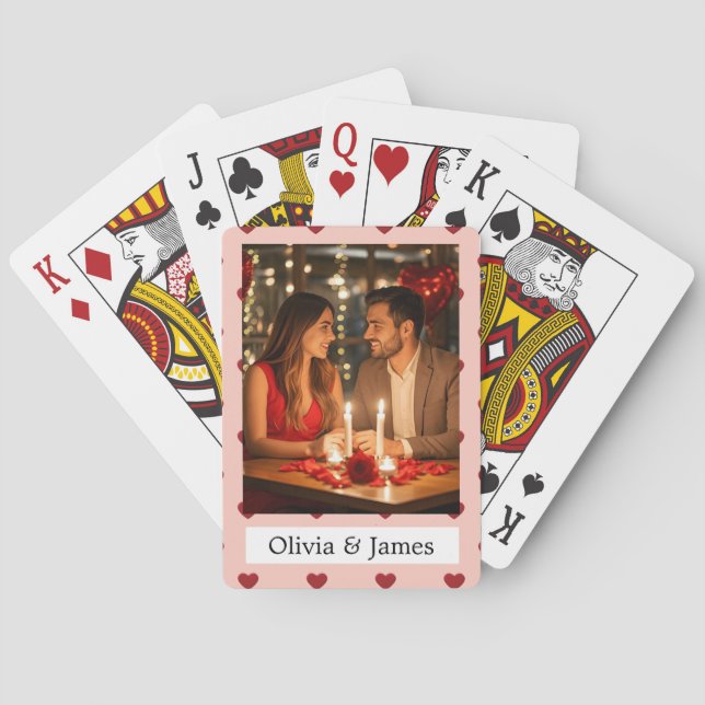 Jeu De Cartes Custom Valentines Day Poker Cards (dos)