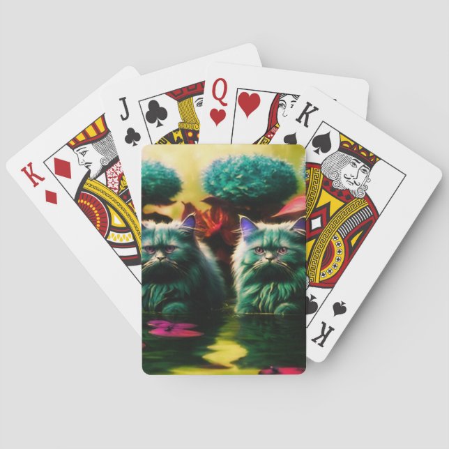 Jeu De Cartes Cute & Artistic Cat Poker Cards (dos)