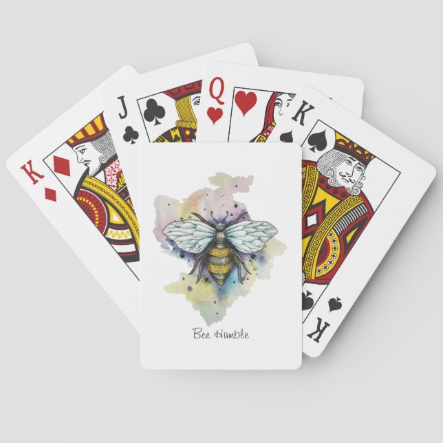 Jeu De Cartes Cute Bee And Rainbow Wash (dos)