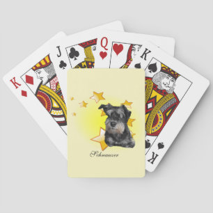 Jeu De Cartes Cute Black and Silver Schnauzer est une étoile