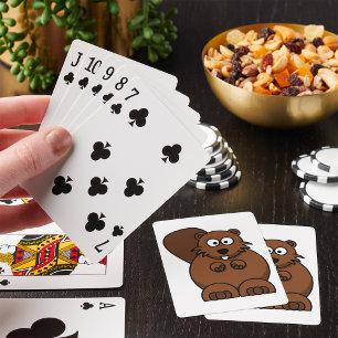 Jeu De Cartes Cute Cartoon Beaver Funny Bois Animal