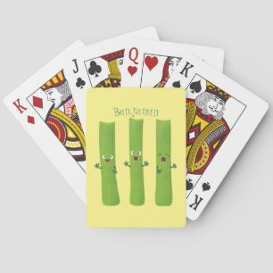 Jeu De Cartes Cute céleri bâtons trio caricature légumes