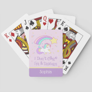 Jeu De Cartes Cute Custom Personalized Magical Rainbow Unicorn