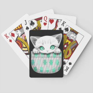 Jeu De Cartes Cute de chat et pointe joueuse à partir d'une poch