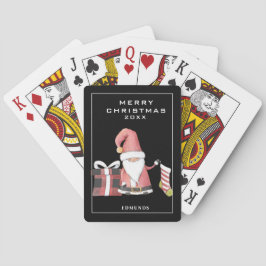 Jeu De Cartes Cute Festive Père Noël Gnome en rouge