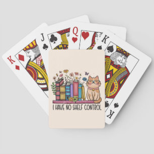 Jeu De Cartes Cute Floral Livres et Chat