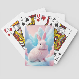 Jeu De Cartes Cute Lapin Rose Coton Bonbons Nuages