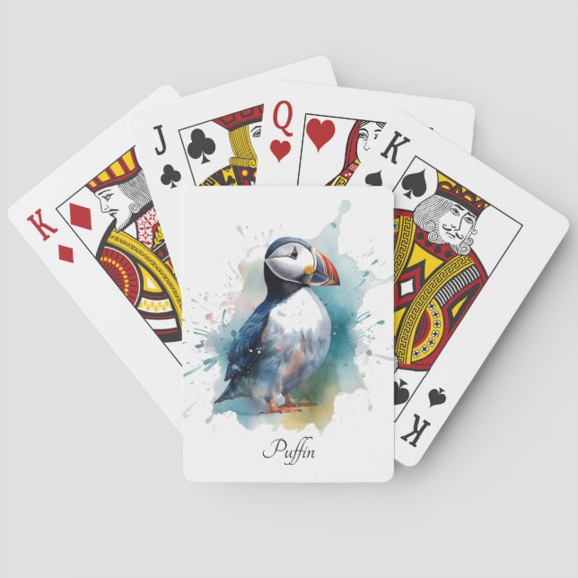 Jeu De Cartes Cute macaron en bleu aquarelle (dos)