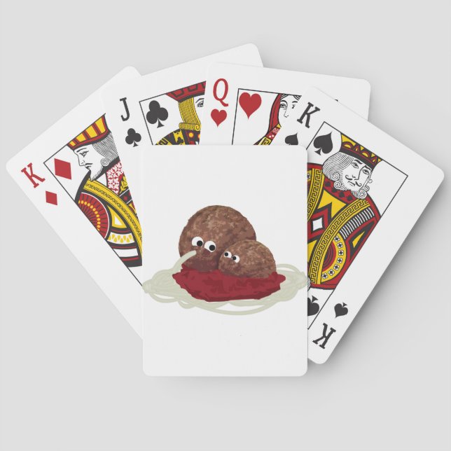 Jeu De Cartes Cute Meatball Manger Spaghetti (dos)