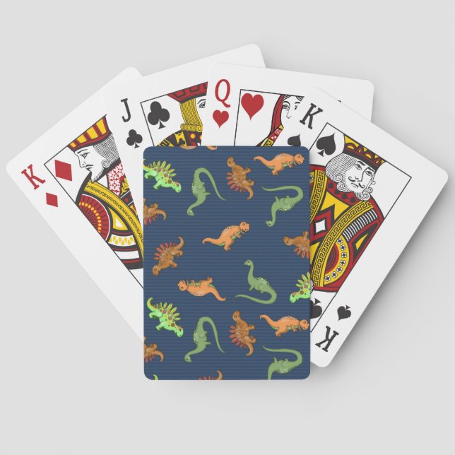 Jeu De Cartes Cute Motif Dinosaures (dos)