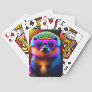 Jeu De Cartes cute neon glasses hedgehog animal sunglasses funny