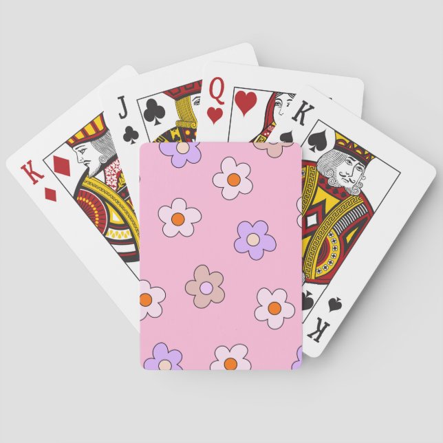Jeu De Cartes Cute Pastel Flower Pattern (dos)