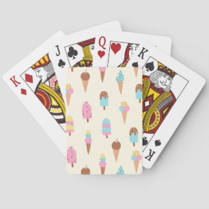 Jeu De Cartes Cute Pastel Motif de crème glacée