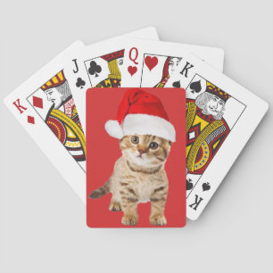 Jeu De Cartes Cute Père Noël Chat Kitten