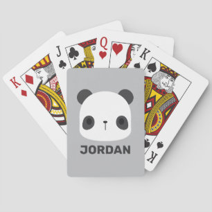 Jeu De Cartes Cute petit ours Panda avec nom personnalisé