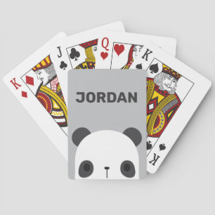 Jeu De Cartes Cute petit ours Panda avec nom personnalisé