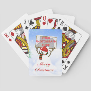 Jeu De Cartes Cute photo snowman Christmas playing cards
