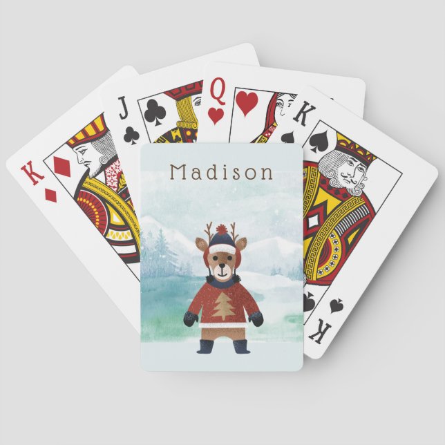 Jeu De Cartes Cute Reindeer en Sweat (dos)