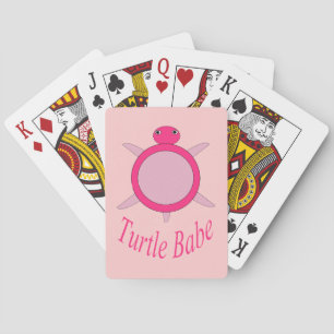 Jeu De Cartes Cute Rose Turtle Babe Jouer aux cartes