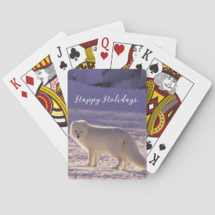Jeu De Cartes Cute White Arctic Fox neige hiver Photographie