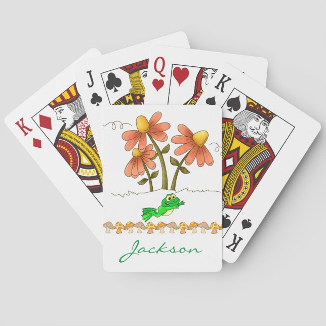 Jeu De Cartes Cuve de champignons Floral Jeu de carte Deck (dos)