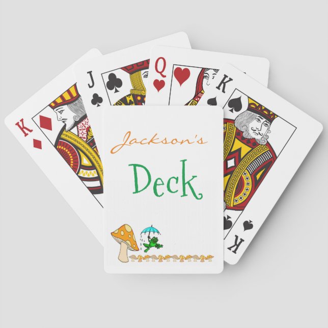 Jeu De Cartes Cuve de champignons Floral Jeu de carte Deck (dos)
