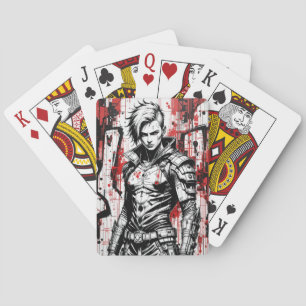 Jeu De Cartes Cyberpunk Warrik Graffiti jouant aux cartes