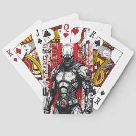 Jeu De Cartes Cyberpunk Warrik Graffiti jouant aux cartes