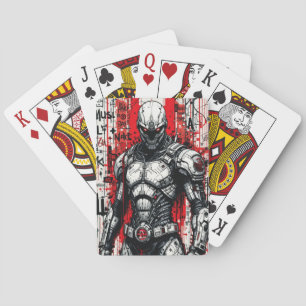 Jeu De Cartes Cyberpunk Warrik Graffiti jouant aux cartes