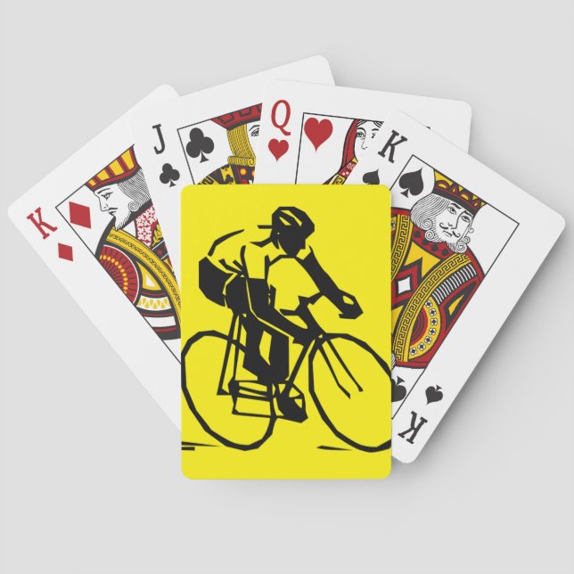 Jeu De Cartes Cyclisme jaune (dos)