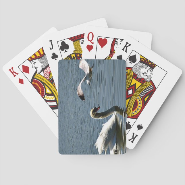 Jeu De Cartes Cygne et oiseaux sur le lac  (dos)