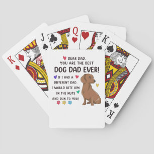 Jeu De Cartes Dachshund Cher Papa, Tu Es Le Meilleur
