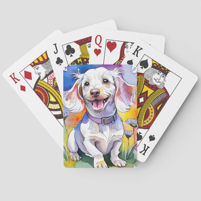 Jeu De Cartes Dachshund Chien Chien Chien Jouant Cartes (dos)