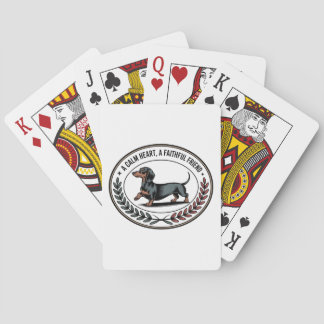 Jeu De Cartes Dachshund Un cœur calme, un ami fidèle