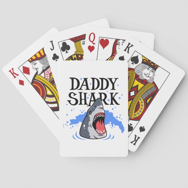Jeu De Cartes Daddy Shark - Grand Blanc (dos)