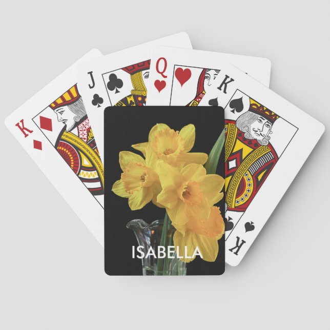 Jeu De Cartes Daffodique Jaune Personnalisée (dos)