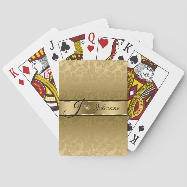 Jeu De Cartes Damas Or Et Coeur (dos)