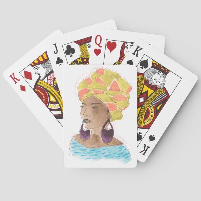 Jeu De Cartes Dame forte et belle (dos)