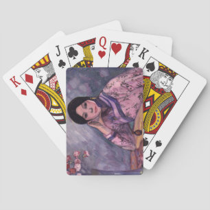 Jeu De Cartes Dame japonaise avec un flacon de parfum