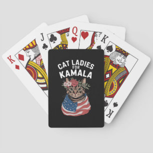 Jeu De Cartes Dames De Chat Pour Kamala Élection De Chat Lady Ha