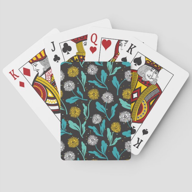 Jeu De Cartes Dandelion de printemps Fleurs et design Feuille (dos)