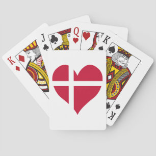 Jeu De Cartes Danemark - Coeur du drapeau