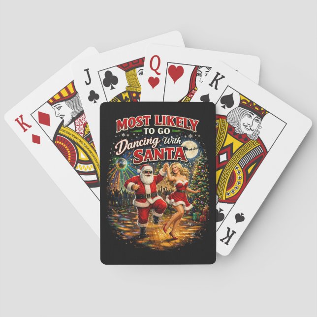 Jeu De Cartes Danse avec le Père Noël (dos)