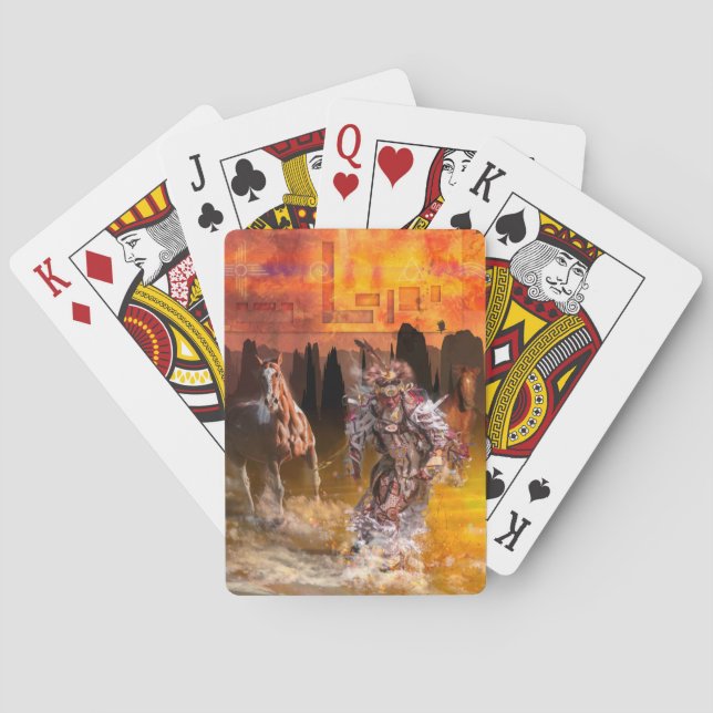 Jeu De Cartes Danseuse amérindienne ROLLING THUNDER (dos)
