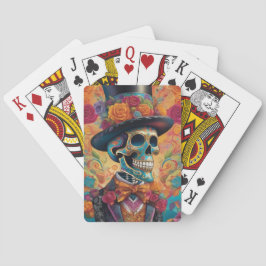 Jeu De Cartes Dapper Skeleton Elégance : Jour des morts